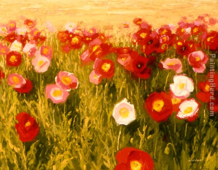 Poppies Make Me Happy painting - Shirley Novak Poppies Make Me Happy art painting